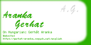 aranka gerhat business card