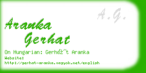 aranka gerhat business card